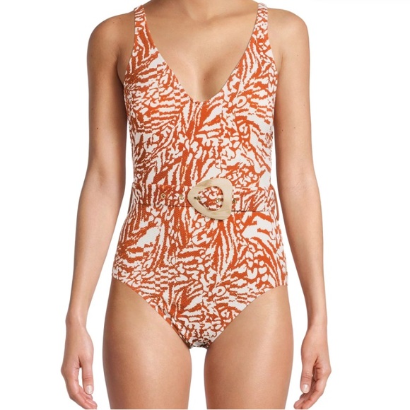 Time and Tru Other - Time and Tru Women’s Animal Crinkle One Piece Swimsuit